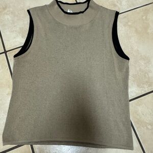 Vintage Spago Sleeveless Turtleneck Top
